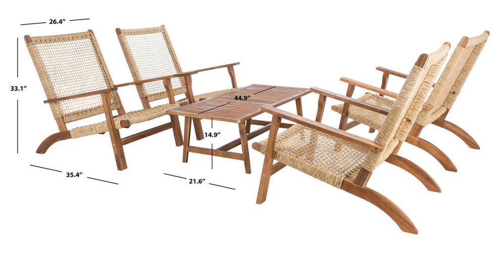 Safavieh Deven Living Set | Outdoor Dining Sets |  Modishstore  - 6