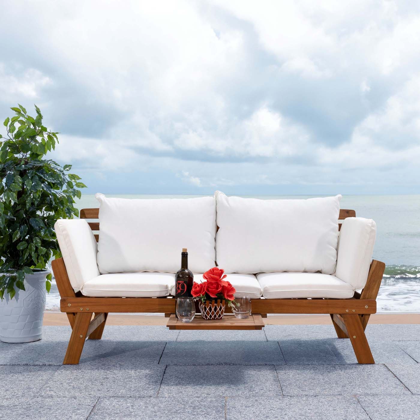 Safavieh Emely Outdoor Daybed | Outdoor Patio Daybed |  Modishstore  - 2