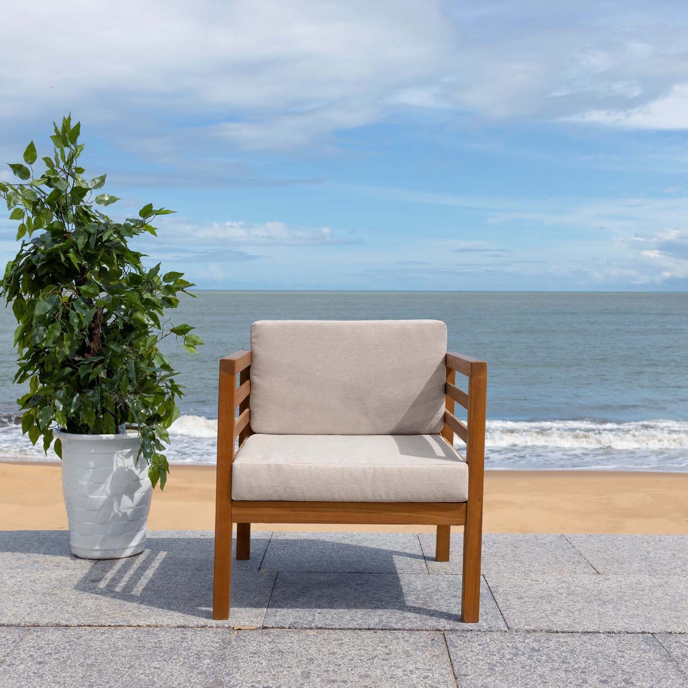 Safavieh Kinnell Outdoor Armchair | Outdoor Chairs |  Modishstore  - 10