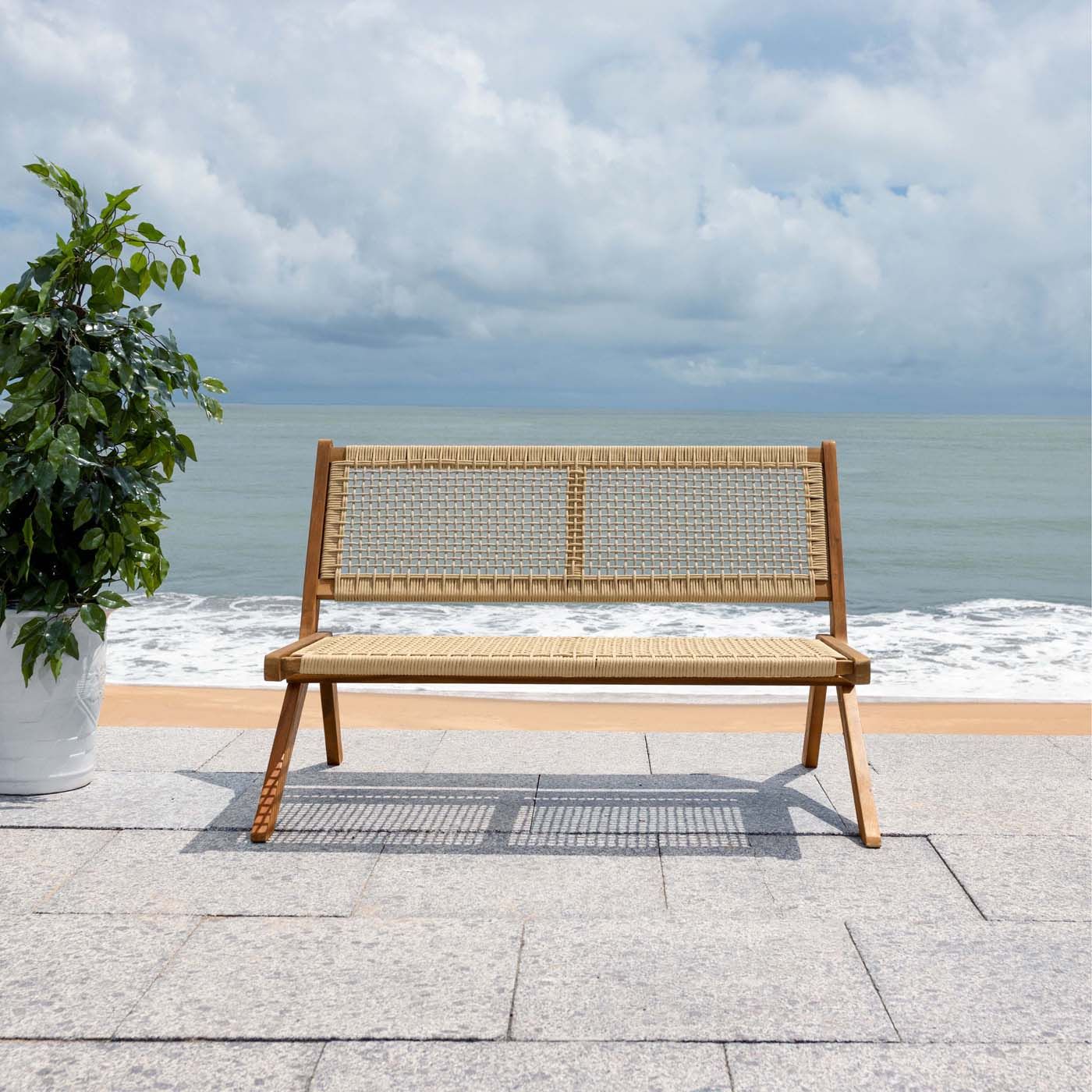 Safavieh Kobina Outdoor Bench | Outdoor Stools & Benches |  Modishstore 
