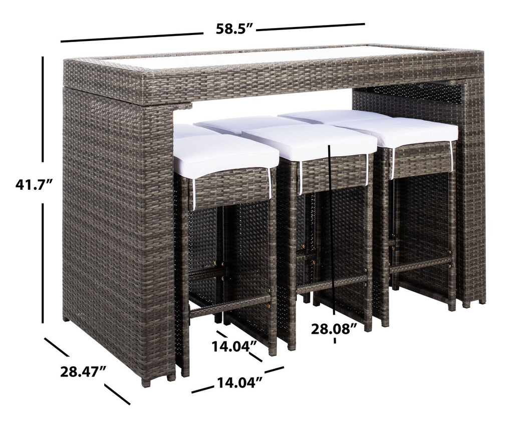 Safavieh Horus Dining Set | Outdoor Dining Sets |  Modishstore  - 10