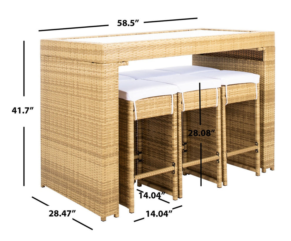 Safavieh Horus Dining Set | Outdoor Dining Sets |  Modishstore  - 22