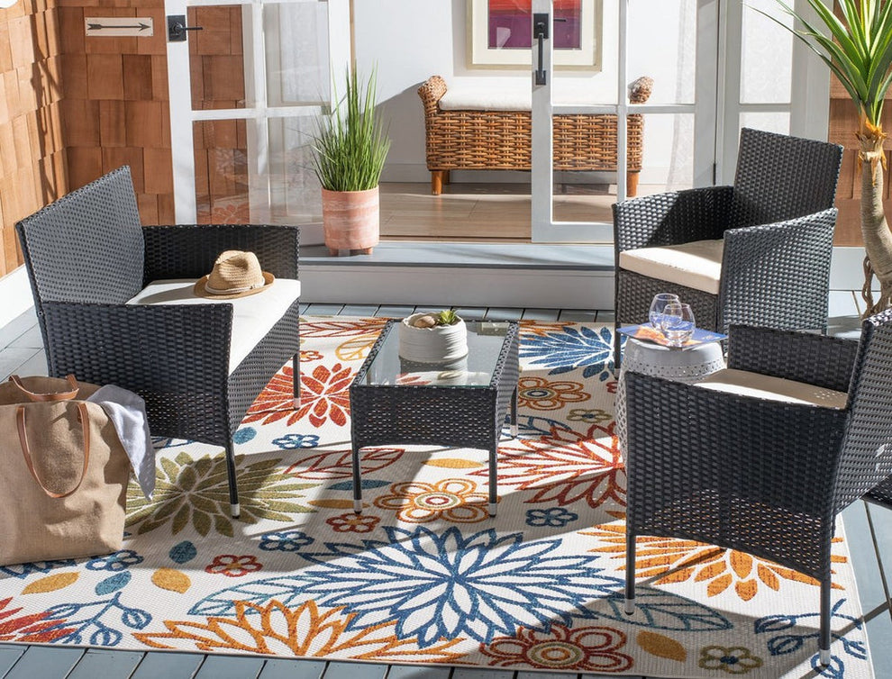Safavieh Abdul 4Pc Living Set | Outdoor Sofas, Loveseats & Sectionals |  Modishstore  - 8