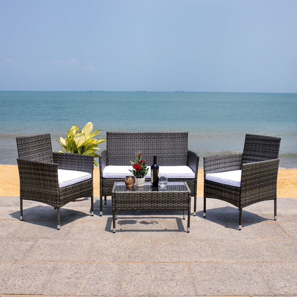 Safavieh Abdul 4Pc Living Set | Outdoor Sofas, Loveseats & Sectionals |  Modishstore  - 17