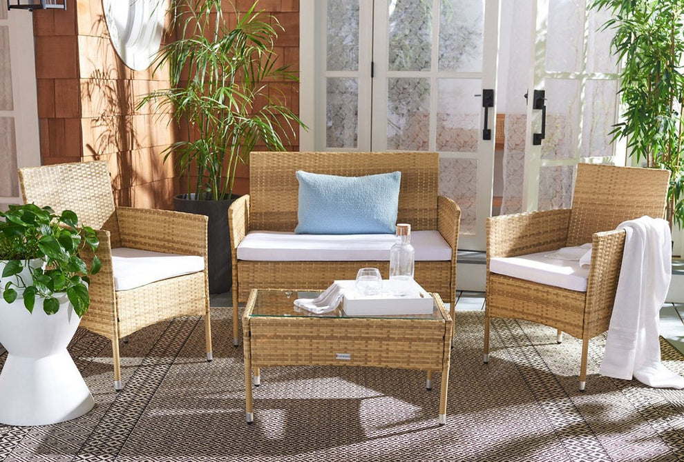 Safavieh Abdul 4Pc Living Set | Outdoor Sofas, Loveseats & Sectionals |  Modishstore  - 35