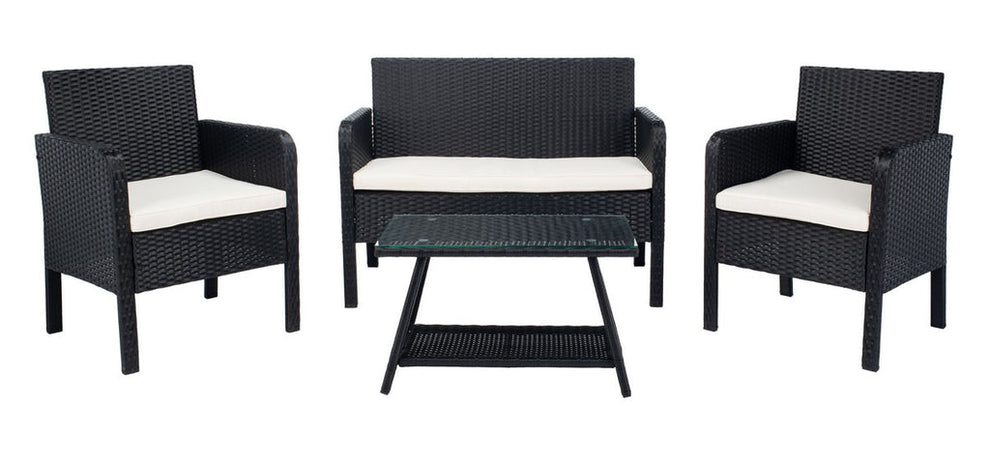 Safavieh Aboka 4Pc Living Set | Outdoor Sofas, Loveseats & Sectionals |  Modishstore  - 2