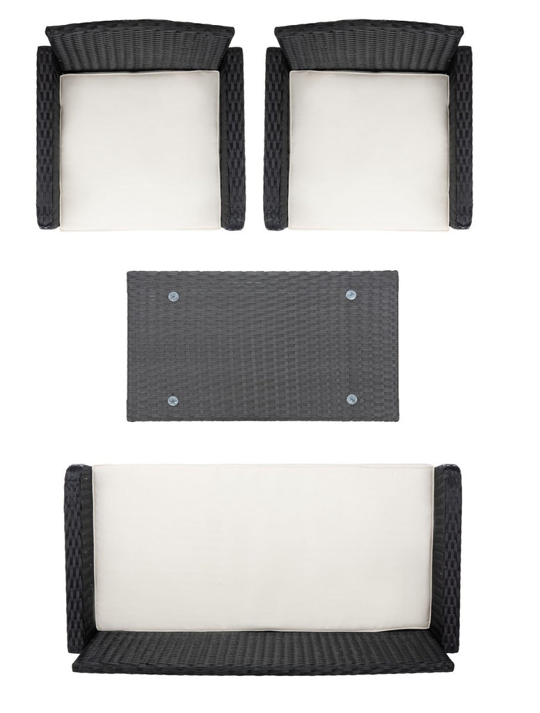 Safavieh Aboka 4Pc Living Set | Outdoor Sofas, Loveseats & Sectionals |  Modishstore  - 4