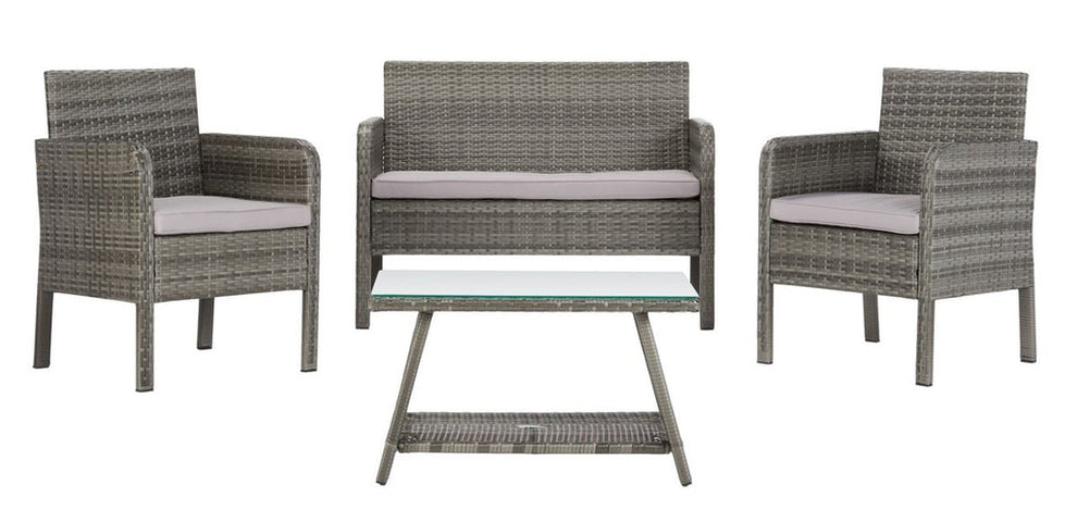 Safavieh Aboka 4Pc Living Set | Outdoor Sofas, Loveseats & Sectionals |  Modishstore  - 10