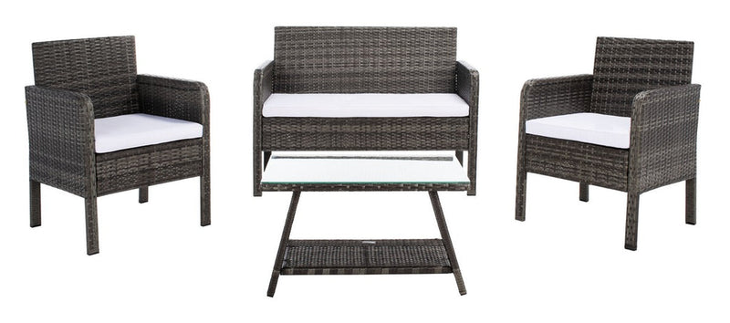 Safavieh Aboka 4Pc Living Set | Outdoor Sofas, Loveseats & Sectionals |  Modishstore  - 26
