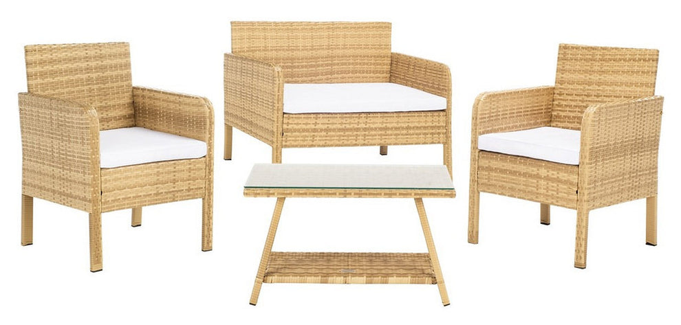 Safavieh Aboka 4Pc Living Set | Outdoor Sofas, Loveseats & Sectionals |  Modishstore  - 17