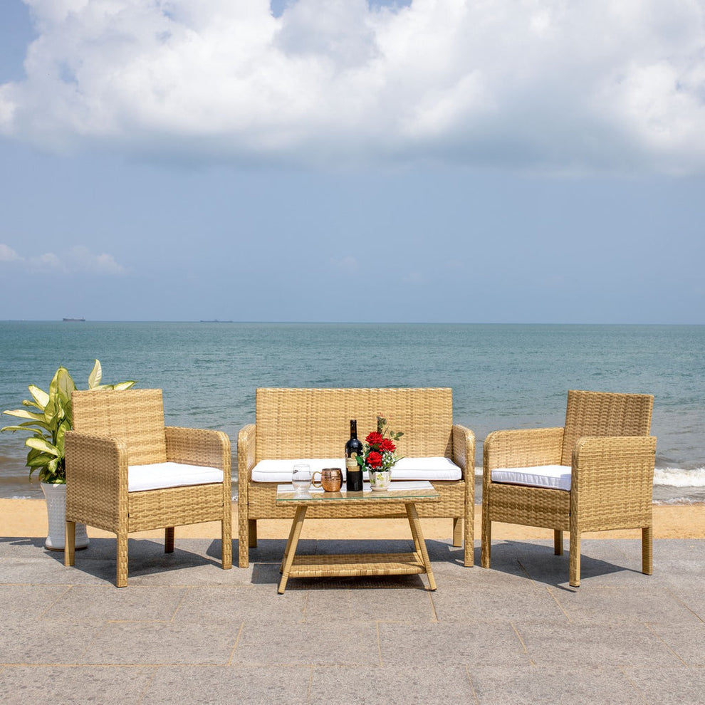 Safavieh Aboka 4Pc Living Set | Outdoor Sofas, Loveseats & Sectionals |  Modishstore  - 16