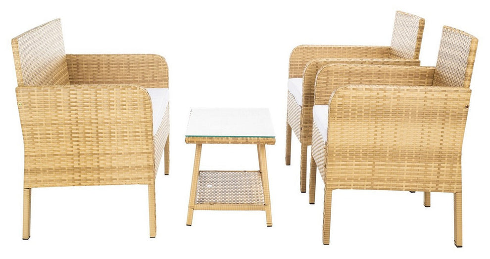 Safavieh Aboka 4Pc Living Set | Outdoor Sofas, Loveseats & Sectionals |  Modishstore  - 23