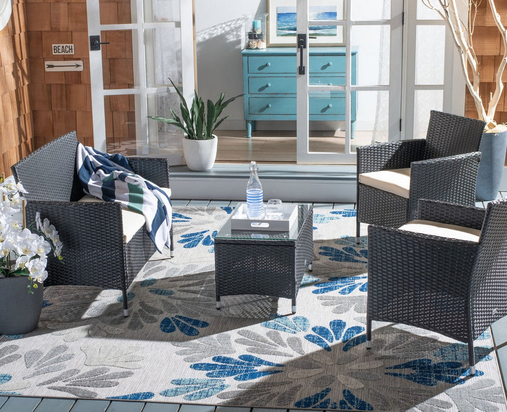 Safavieh Bandele 4Pc Living Set | Outdoor Sofas, Loveseats & Sectionals |  Modishstore  - 9