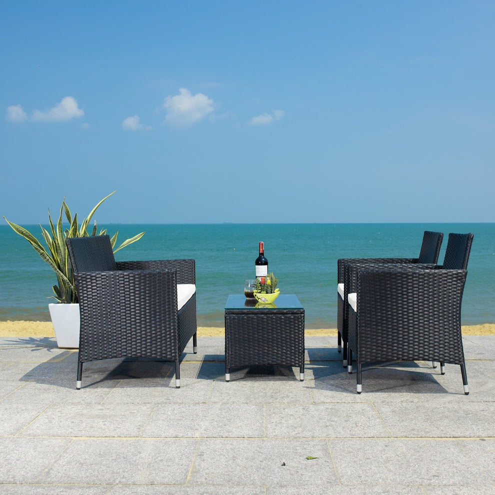 Safavieh Bandele 4Pc Living Set | Outdoor Sofas, Loveseats & Sectionals |  Modishstore  - 3