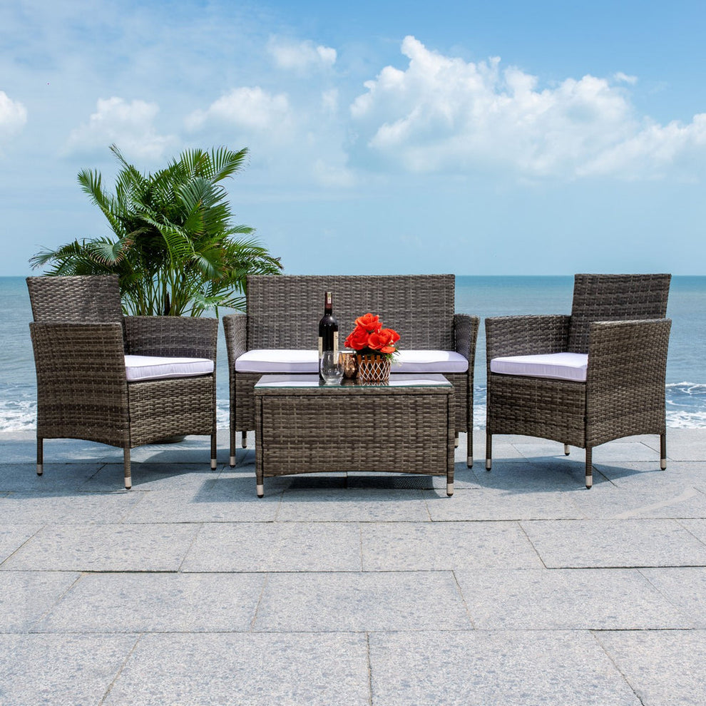 Safavieh Bandele 4Pc Living Set | Outdoor Sofas, Loveseats & Sectionals |  Modishstore  - 18