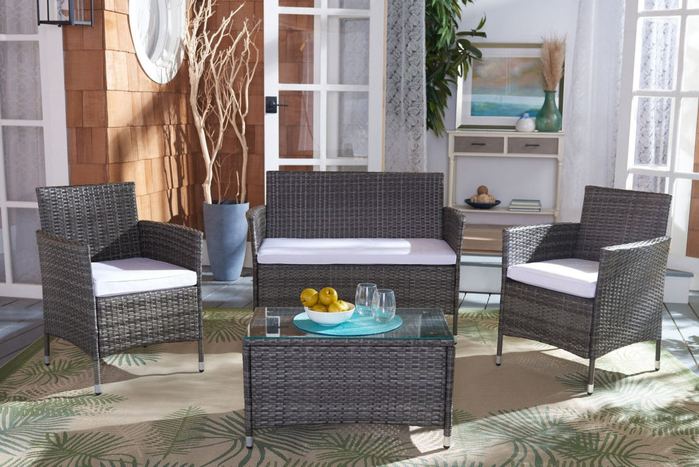 Safavieh Bandele 4Pc Living Set | Outdoor Sofas, Loveseats & Sectionals |  Modishstore  - 26