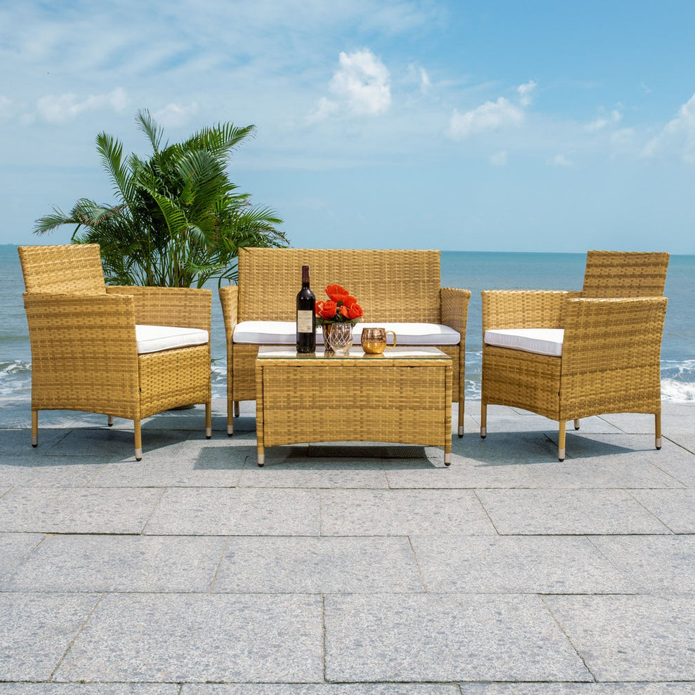 Safavieh Bandele 4Pc Living Set | Outdoor Sofas, Loveseats & Sectionals |  Modishstore  - 29