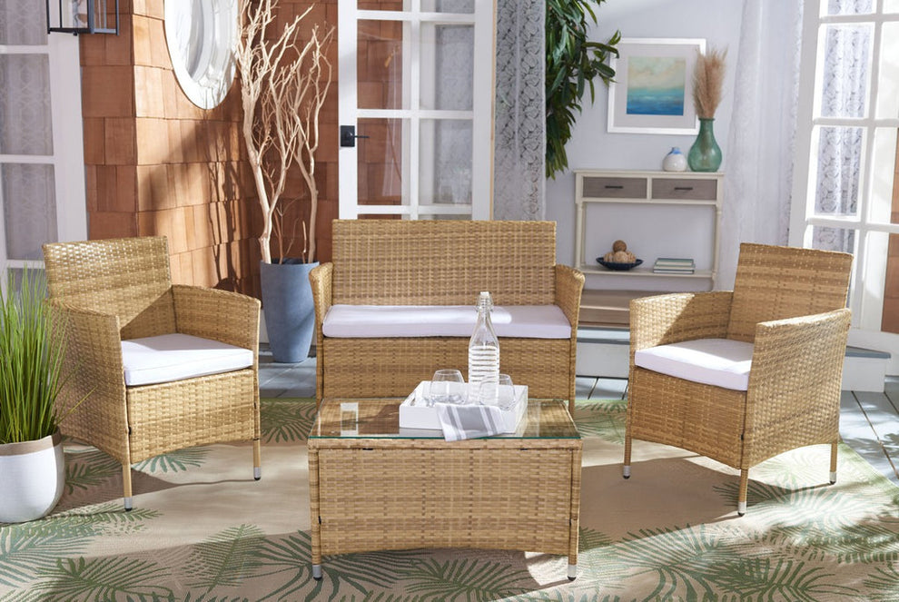 Safavieh Bandele 4Pc Living Set | Outdoor Sofas, Loveseats & Sectionals |  Modishstore  - 35