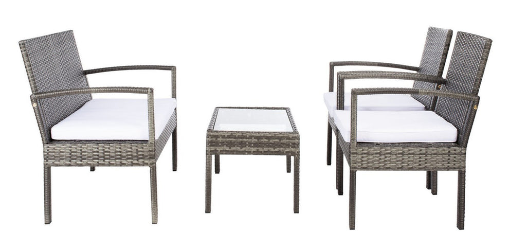Safavieh Bassey 4Pc Living Set | Outdoor Sofas, Loveseats & Sectionals |  Modishstore  - 11