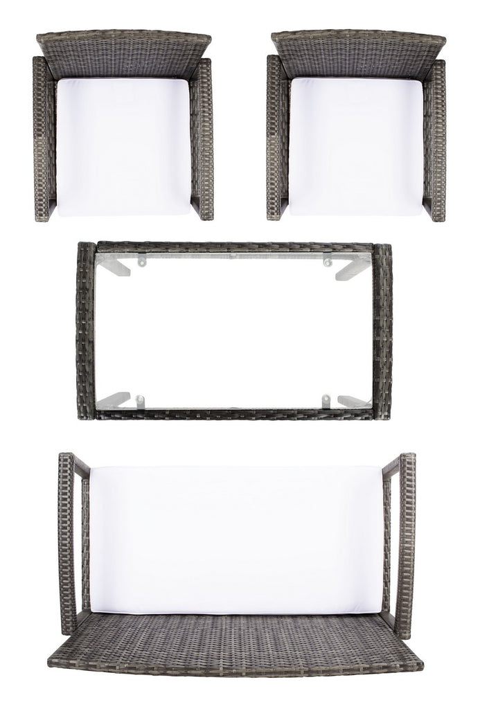 Safavieh Bassey 4Pc Living Set | Outdoor Sofas, Loveseats & Sectionals |  Modishstore  - 5
