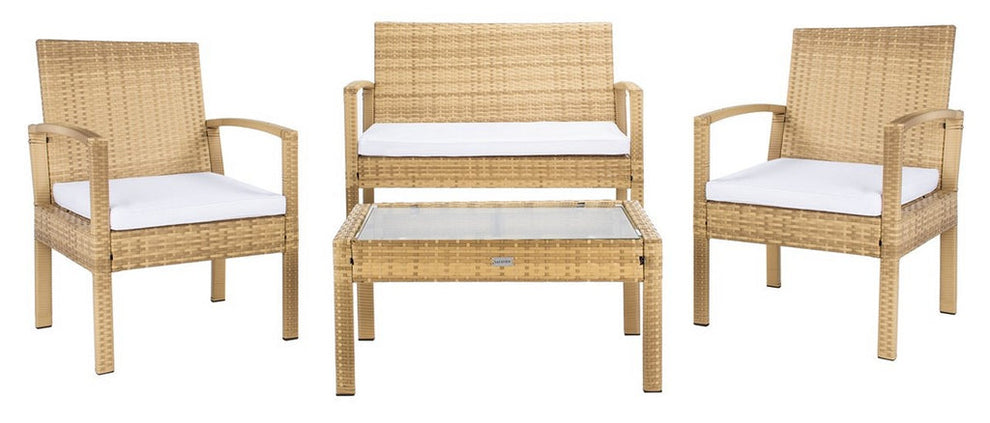 Safavieh Bassey 4Pc Living Set | Outdoor Sofas, Loveseats & Sectionals |  Modishstore  - 14