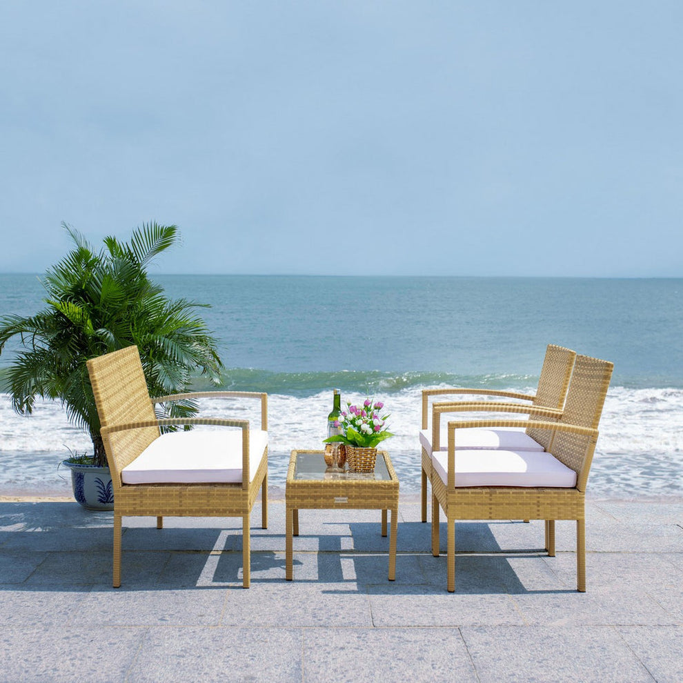 Safavieh Bassey 4Pc Living Set | Outdoor Sofas, Loveseats & Sectionals |  Modishstore  - 15