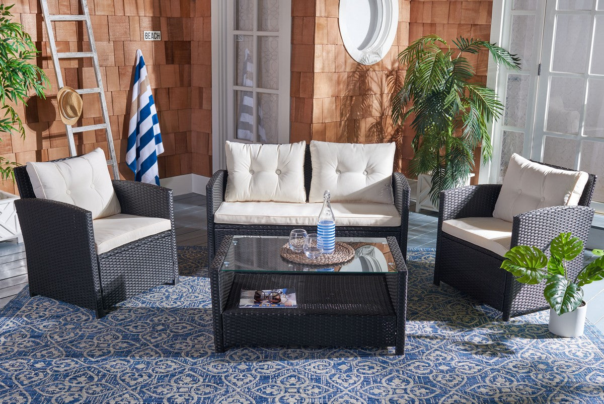 Safavieh Vellor 4Pc Living Set | Outdoor Patio |  Modishstore  - 2