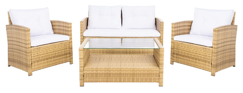 Safavieh Vellor 4Pc Living Set | Outdoor Sofas, Loveseats & Sectionals |  Modishstore  - 12
