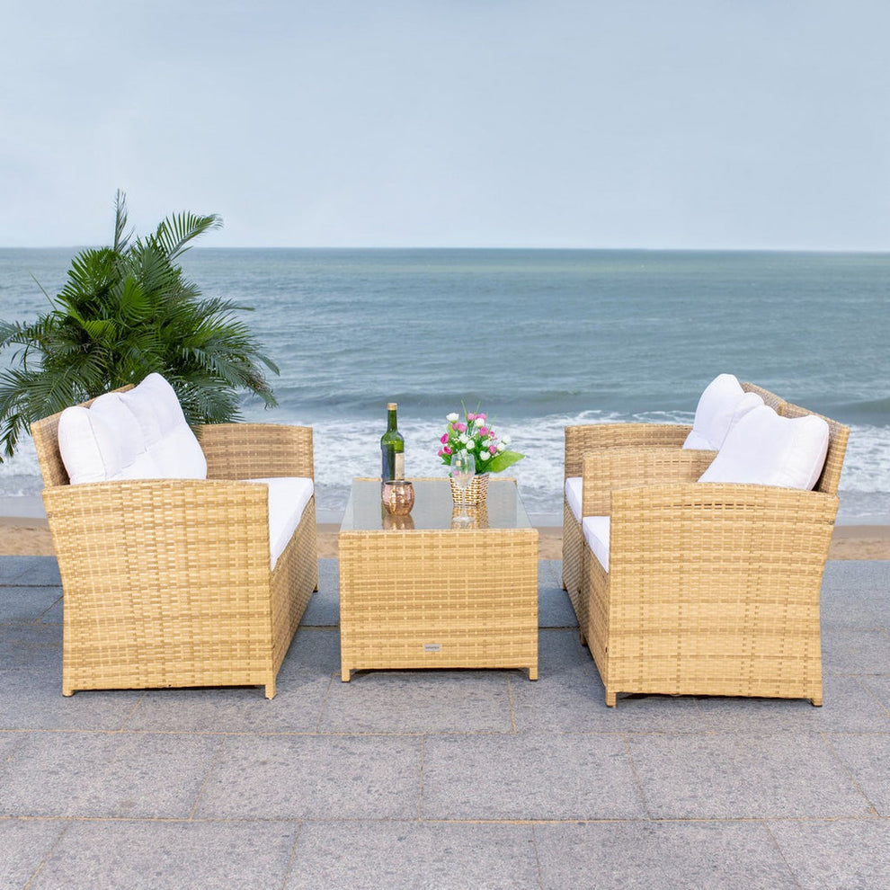 Safavieh Vellor 4Pc Living Set | Outdoor Sofas, Loveseats & Sectionals |  Modishstore  - 13