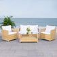Safavieh Vellor 4Pc Living Set | Outdoor Sofas, Loveseats & Sectionals |  Modishstore  - 11