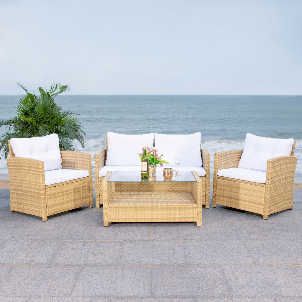 Safavieh Vellor 4Pc Living Set | Outdoor Sofas, Loveseats & Sectionals |  Modishstore  - 11