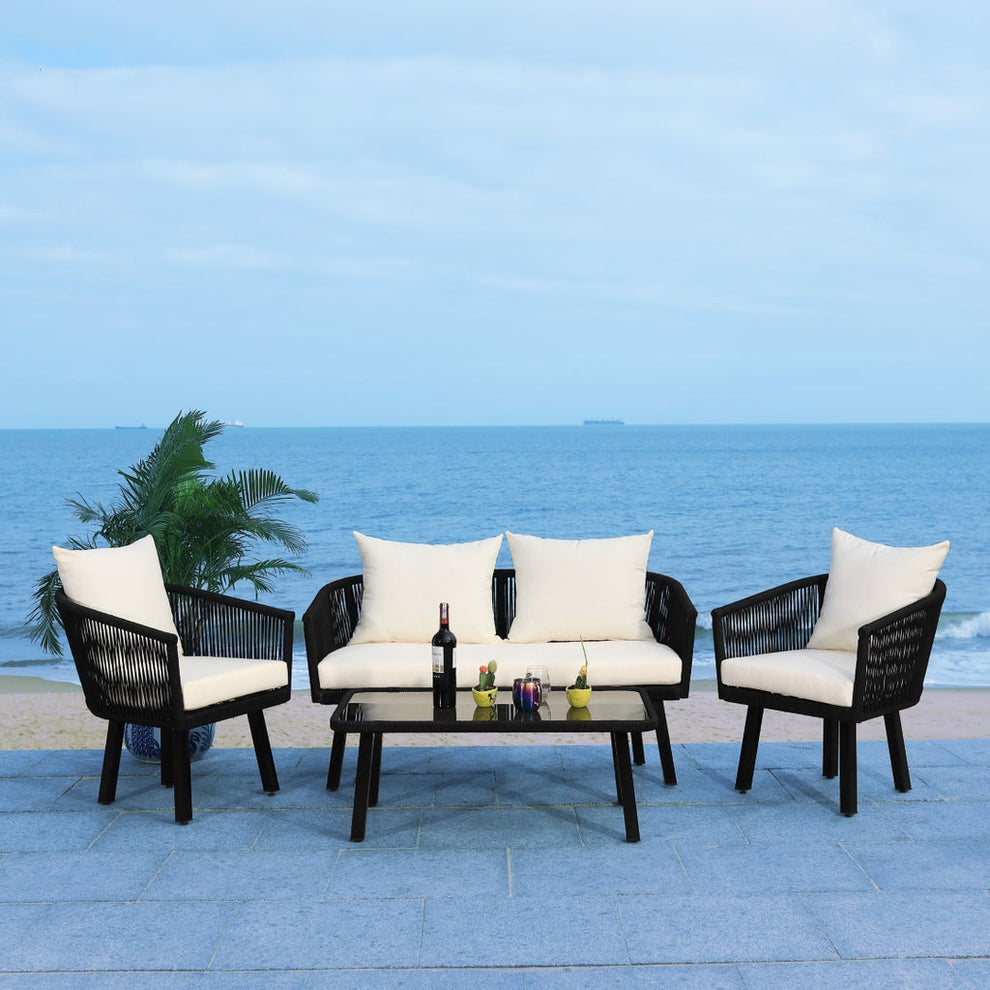 Safavieh Belmi 4Pc Rope Living Set | Outdoor Sofas, Loveseats & Sectionals |  Modishstore  - 9