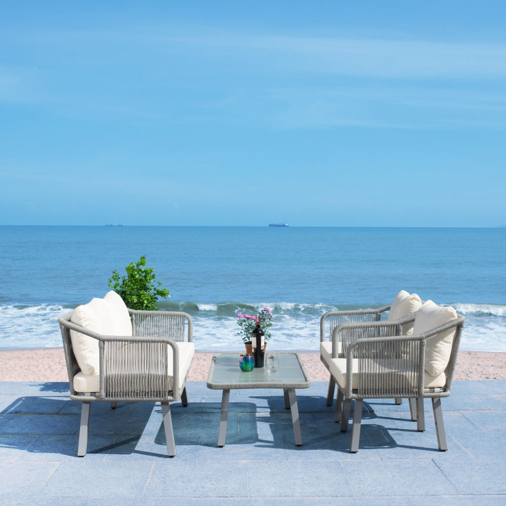 Safavieh Torsla 4Pc Rope Living Set | Outdoor Sofas, Loveseats & Sectionals |  Modishstore  - 2