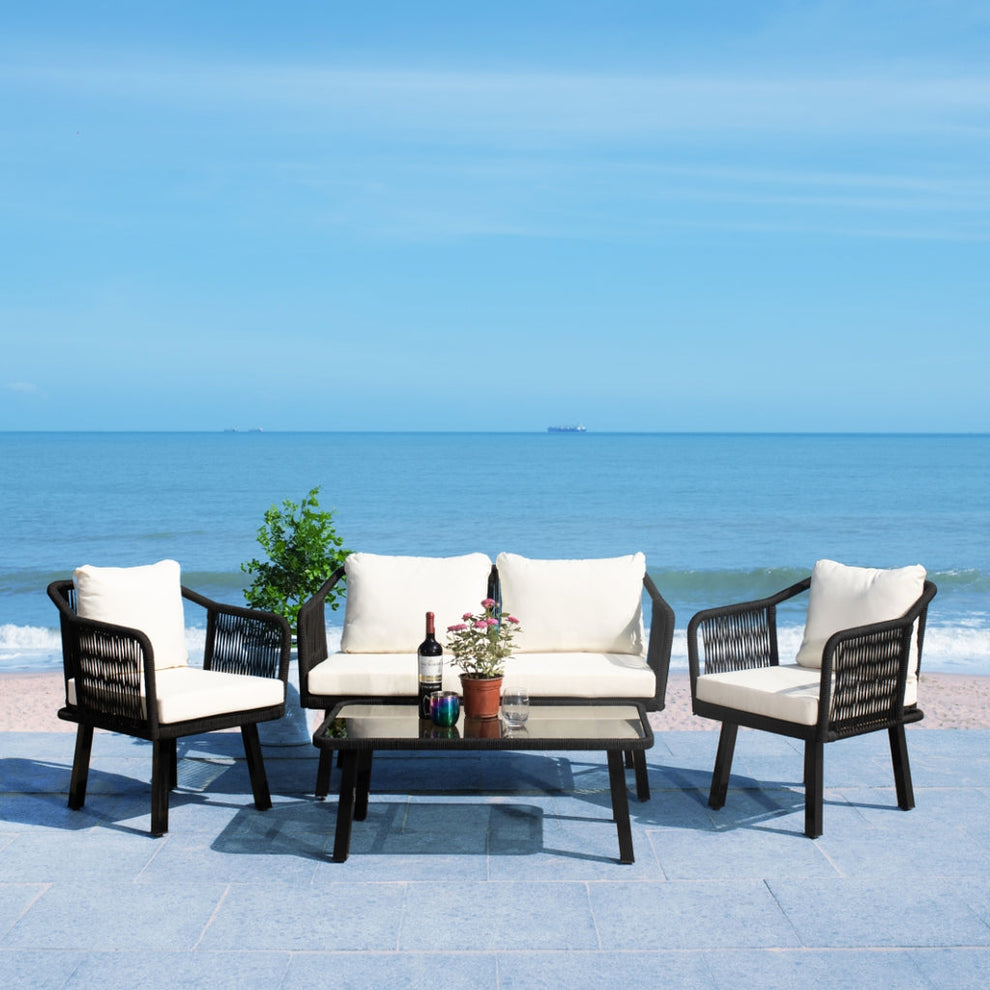 Safavieh Torsla 4Pc Rope Living Set | Outdoor Sofas, Loveseats & Sectionals |  Modishstore  - 3