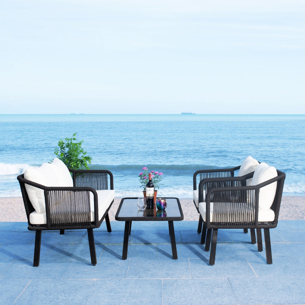 Safavieh Torsla 4Pc Rope Living Set | Outdoor Sofas, Loveseats & Sectionals |  Modishstore  - 4