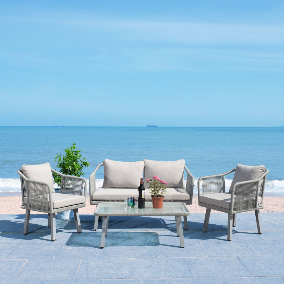 Safavieh Torsla 4Pc Rope Living Set | Outdoor Sofas, Loveseats & Sectionals |  Modishstore  - 5