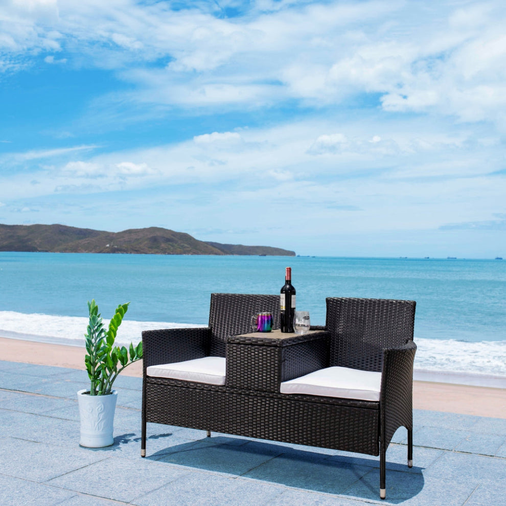 Safavieh Viora Loveseat | Outdoor Sofas, Loveseats & Sectionals |  Modishstore  - 3