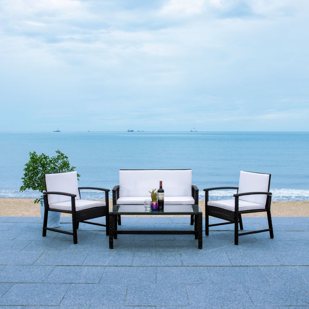 Safavieh Krissy Living Set | Outdoor Sofas, Loveseats & Sectionals |  Modishstore 