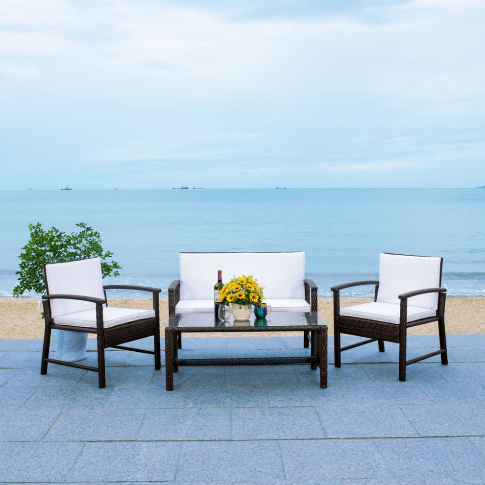 Safavieh Krissy Living Set | Outdoor Sofas, Loveseats & Sectionals |  Modishstore  - 5