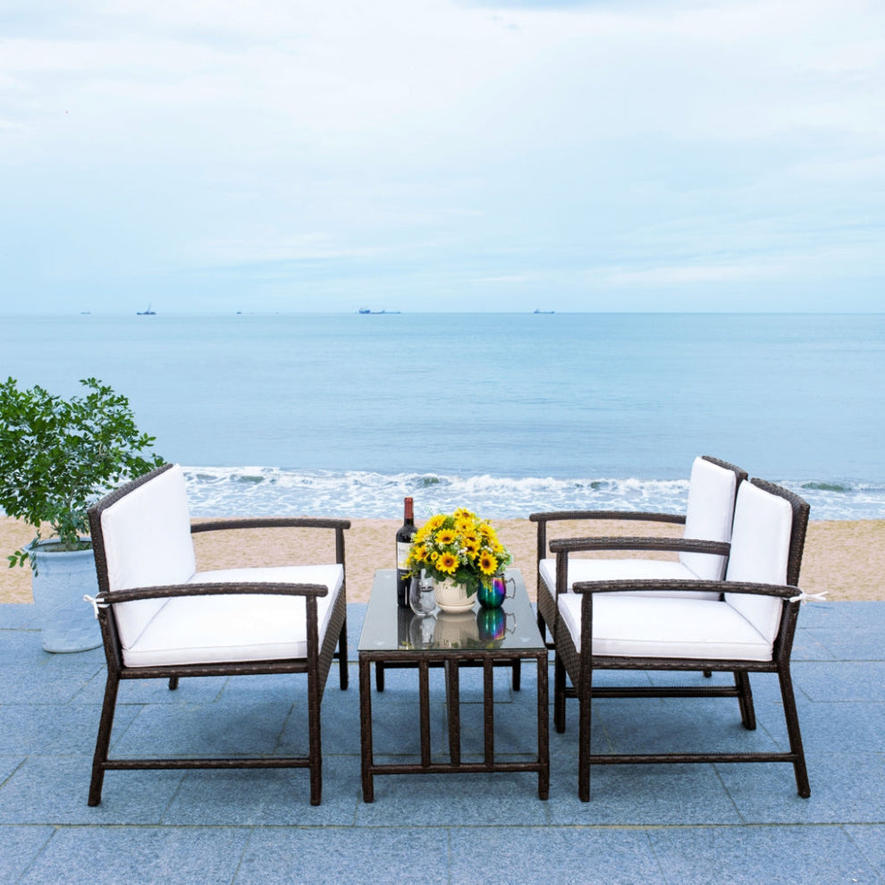 Safavieh Krissy Living Set | Outdoor Sofas, Loveseats & Sectionals |  Modishstore  - 6