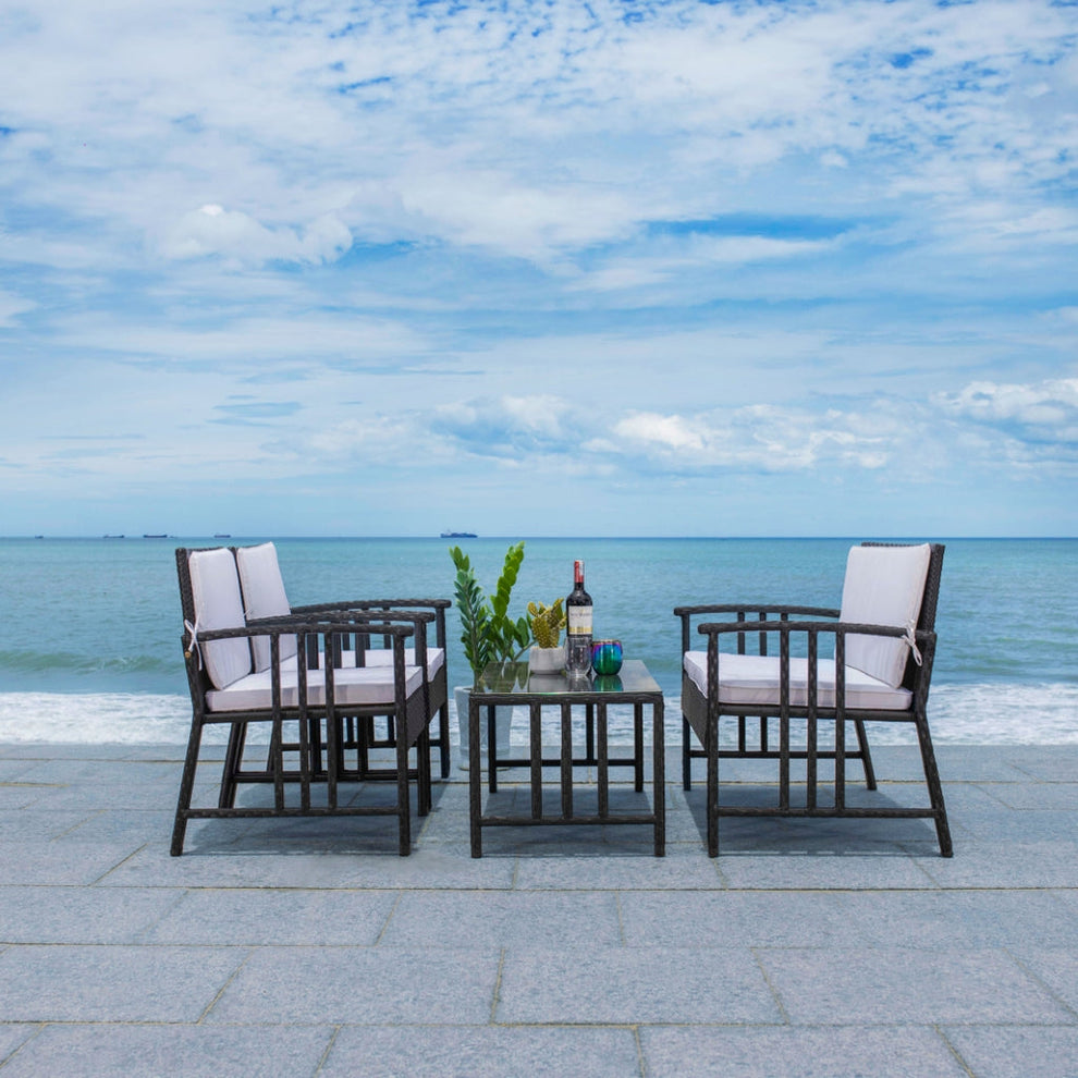 Safavieh Reslor 4 Pc Living Set | Outdoor Sofas, Loveseats & Sectionals |  Modishstore  - 2