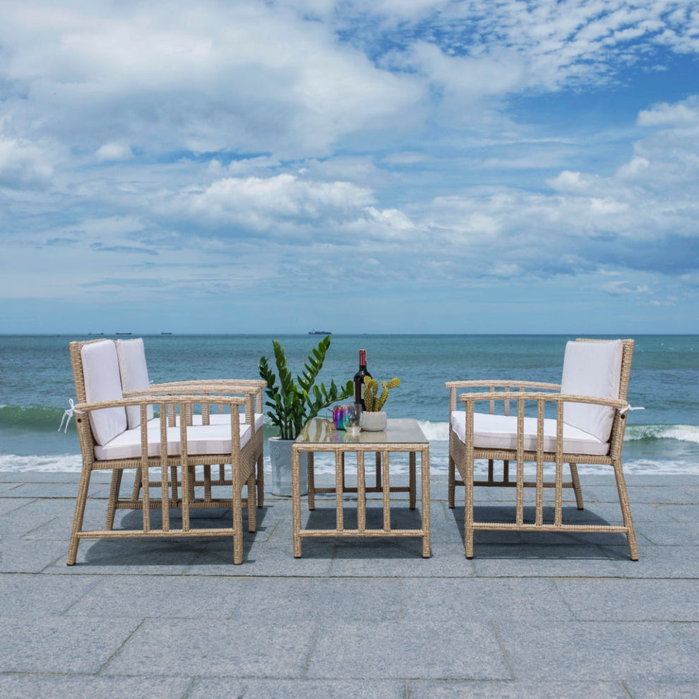 Safavieh Reslor 4 Pc Living Set | Outdoor Sofas, Loveseats & Sectionals |  Modishstore  - 4