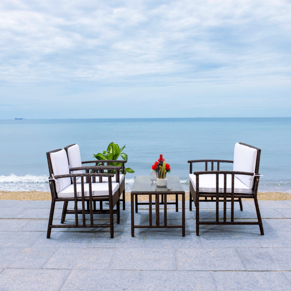 Safavieh Reslor 4 Pc Living Set | Outdoor Sofas, Loveseats & Sectionals |  Modishstore  - 6