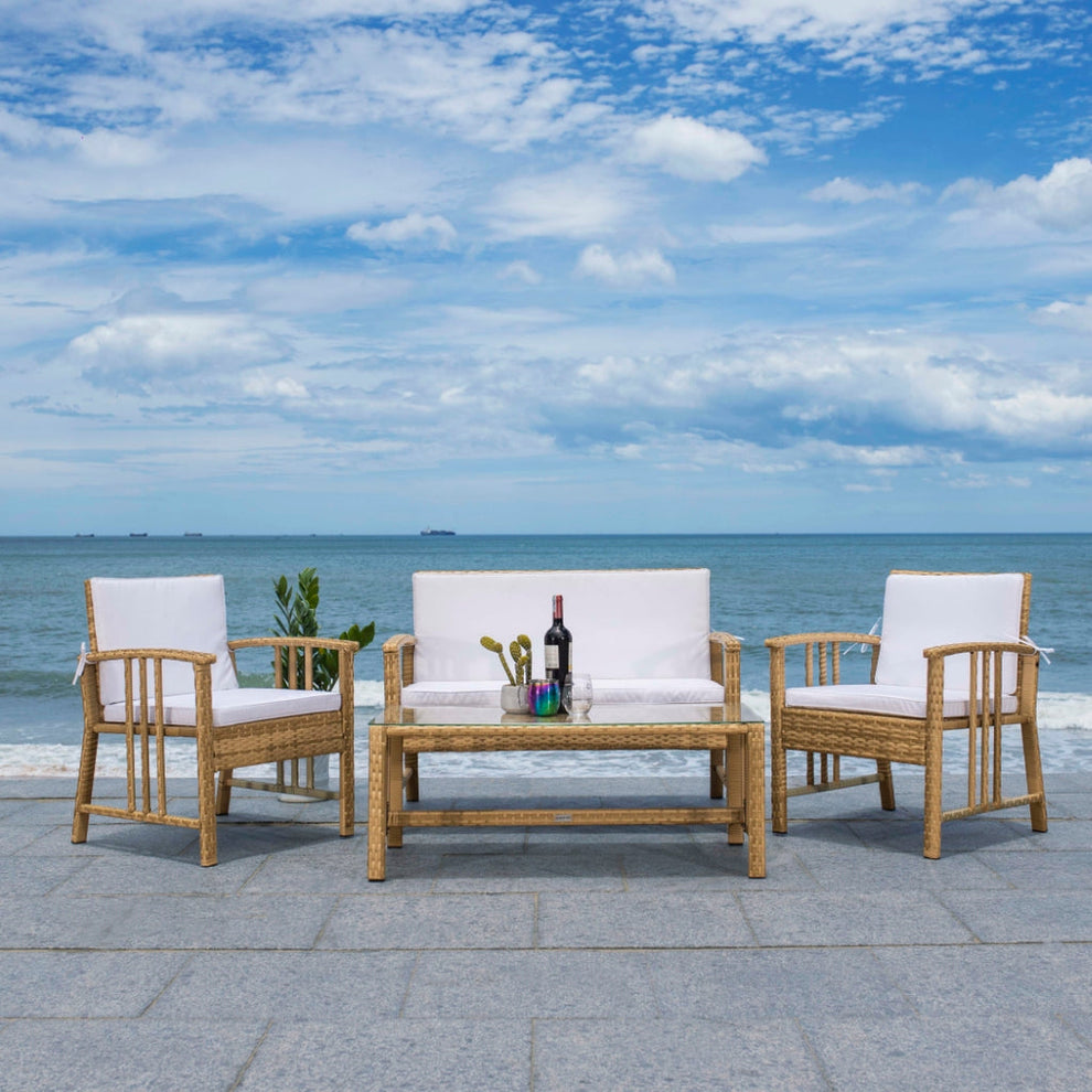 Safavieh Reslor 4 Pc Living Set | Outdoor Sofas, Loveseats & Sectionals |  Modishstore  - 7
