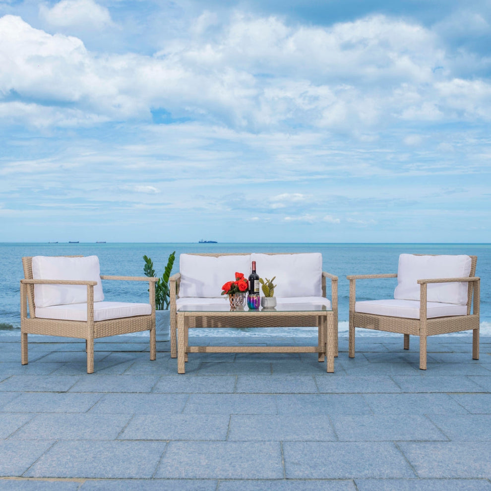 Safavieh Garnen 4 Pc Living Set | Outdoor Sofas, Loveseats & Sectionals |  Modishstore  - 3