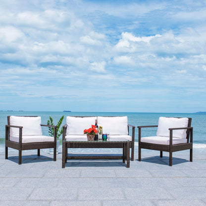 Safavieh Garnen 4 Pc Living Set | Outdoor Sofas, Loveseats & Sectionals |  Modishstore  - 5