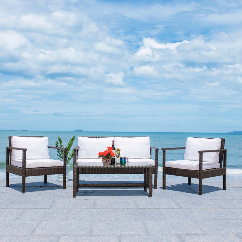 Safavieh Garnen 4 Pc Living Set | Outdoor Sofas, Loveseats & Sectionals |  Modishstore  - 5