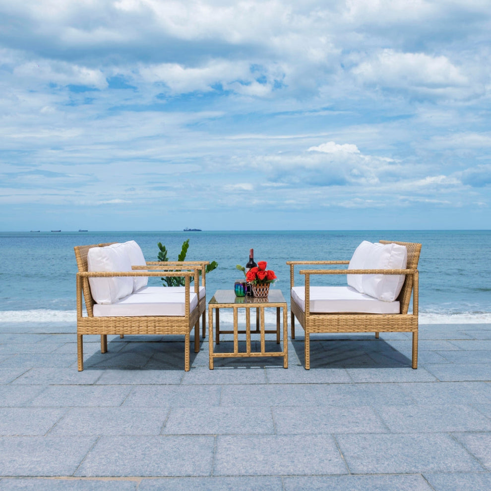 Safavieh Garnen 4 Pc Living Set | Outdoor Sofas, Loveseats & Sectionals |  Modishstore  - 8