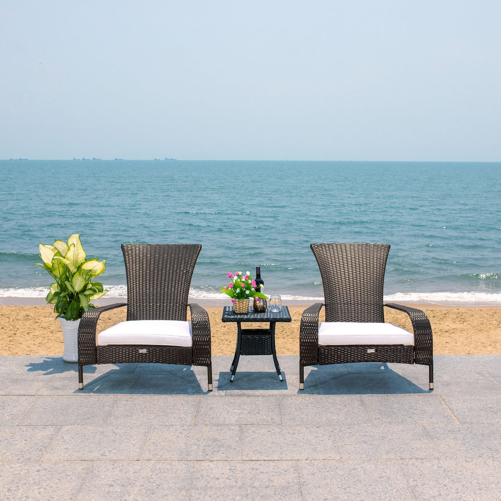 Safavieh Edna 3Pc Lounge Set | Outdoor Chairs |  Modishstore  - 3