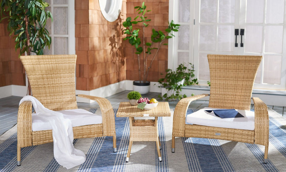 Safavieh Edna 3Pc Lounge Set | Outdoor Chairs |  Modishstore  - 34